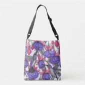 Vogeltuin in melroos en roze crossbody tas (Achterkant)