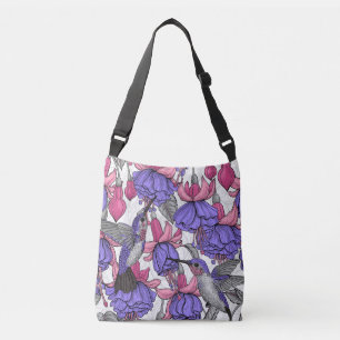 Vogeltuin in melroos en roze crossbody tas