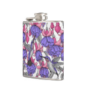 Vogeltuin in melroos en roze heupfles (Links)