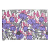 Vogeltuin in melroos en roze kussensloop (Voorkant-Rechts)