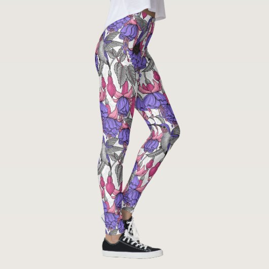 Vogeltuin in melroos en roze leggings (Rechts)