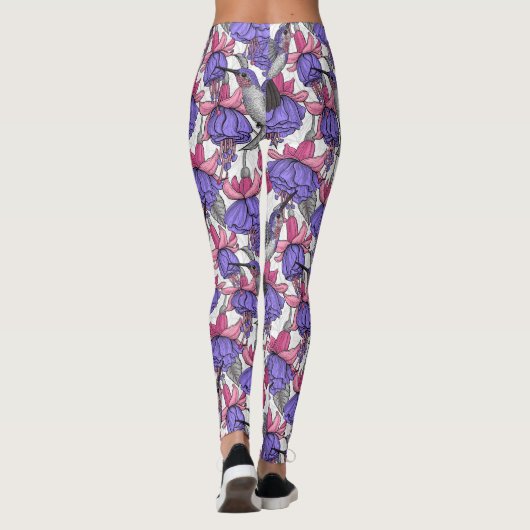 Vogeltuin in melroos en roze leggings (Achterkant)