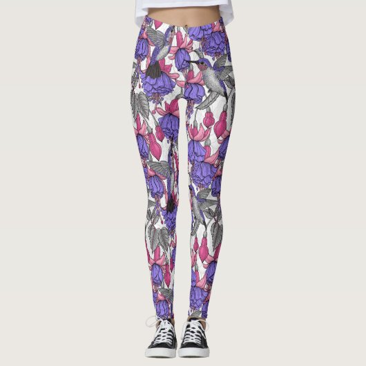 Vogeltuin in melroos en roze leggings (Voorkant)
