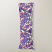 Vogeltuin in melroos en roze lichaamskussen (Voorkant Verticaal)