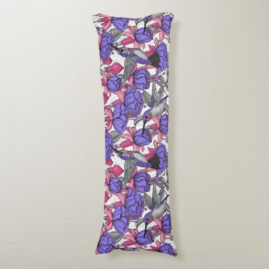 Vogeltuin in melroos en roze lichaamskussen (Voorkant Verticaal)