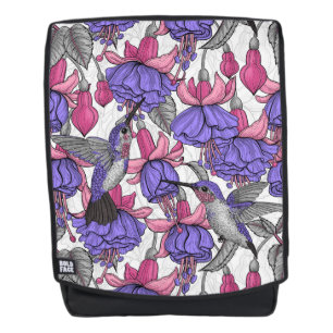 Vogeltuin in melroos en roze rugtassen