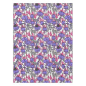 Vogeltuin in melroos en roze tafelkleed (Voorkant)