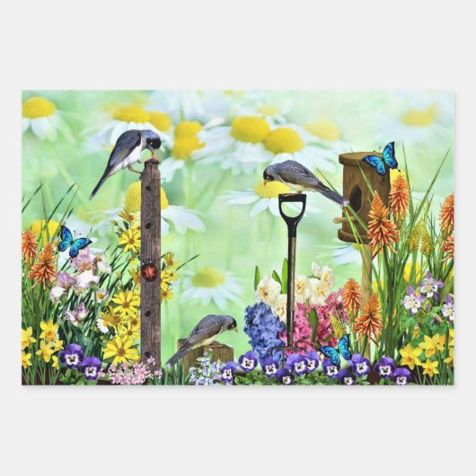 Vogeltuin Inpakpapier Vel (Voorkant)