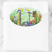 Vogeltuin Ovale Sticker (Tas)