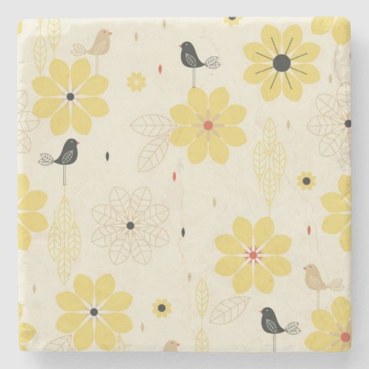 Vogeltuin Stenen Onderzetter (Voorkant)