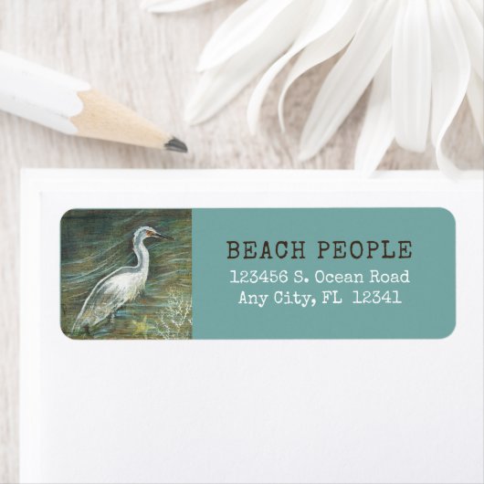 Vogeluitblazing in water etiket (Insitu)