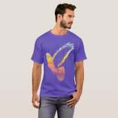 Vogelvector silhouet Cool Pigeon T-shirt (Voorkant volledig)