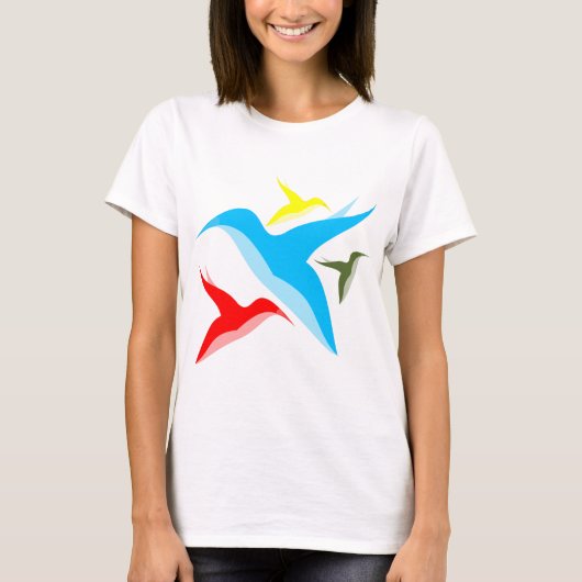 Vogelvectoren T-shirt (Voorkant)