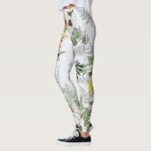Vogelveer Bloem Palm Frond Ferns Leggings (Links)
