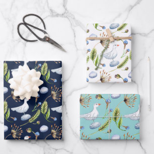 Vogelveer en koudbloem Vrijgezellenfeest buitenshu Inpakpapier Vel