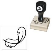 Vogelveer witte achtergrond rubberstempel (Gestempeld)