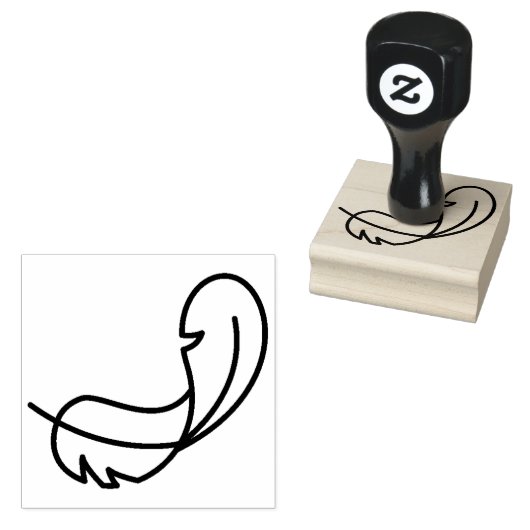 Vogelveer witte achtergrond rubberstempel (Gestempeld)