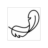 Vogelveer witte achtergrond rubberstempel (Afrduk)