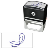 Vogelveer witte achtergrond zelfinktende stempel (In situ)