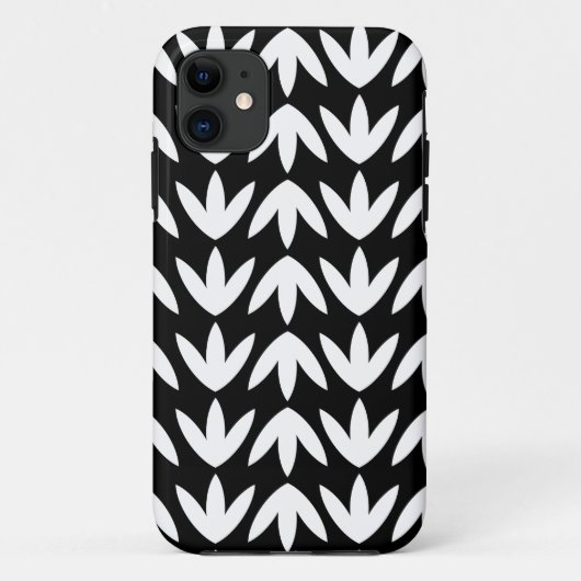 Vogelveet - Wit op zwart Case-Mate iPhone Case (Achterkant)