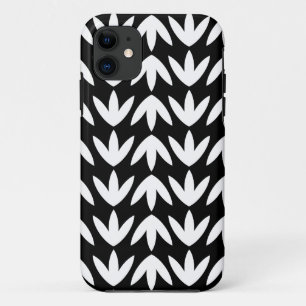 Vogelveet - Wit op zwart Case-Mate iPhone Case