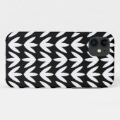 Vogelveet - Wit op zwart Case-Mate iPhone Case (Achterkant (horizontaal))
