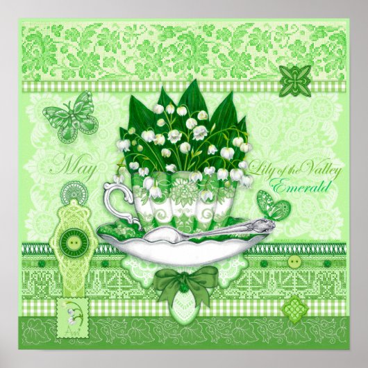 Vogelventilator en geem May Poster Teacup (Voorkant)