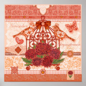 Vogelventilator en geem November Birdcage Poster (Voorkant)