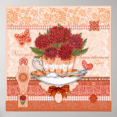 Vogelventilator en geem November Poster Teacup (Voorkant)