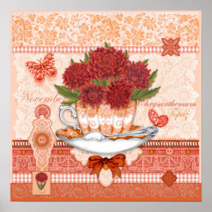 Vogelventilator en geem November Poster Teacup