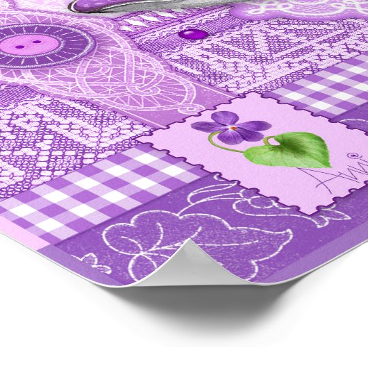 Vogelventilator en Gem February Teacup Poster (Hoek)