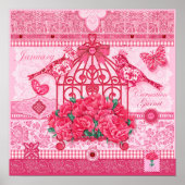 Vogelventilator en gem January Birdcage Poster (Voorkant)