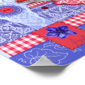 Vogelventilator en Gem Juli Teacup Poster (Hoek)