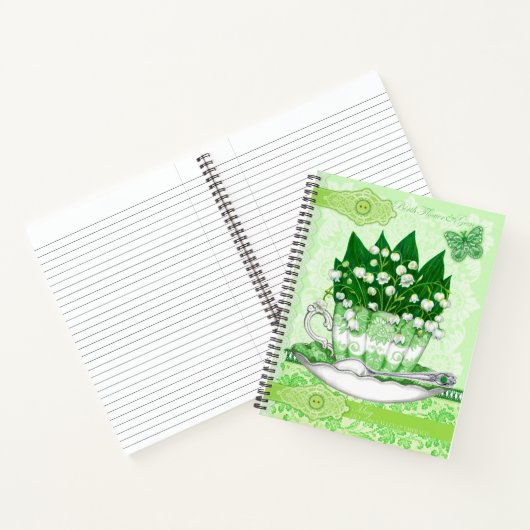 Vogelventilator en Gem May Lace Lrge Notitieboek (Binnen)