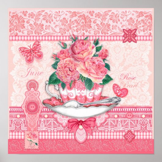 Vogelventilator en Poster van Gem June Teacup (Voorkant)