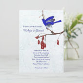 Vogelverbod op uitnodigen van een vertakking kaart (Staand voorkant)