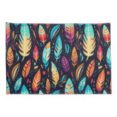 Vogelveren Kleurrijk Vrouwelijk Patroon Kussensloop (Achterkant-Rechts)