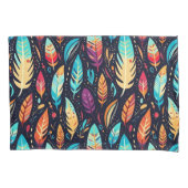 Vogelveren Kleurrijk Vrouwelijk Patroon Kussensloop (Voorkant-Links)