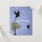 Vogelverjaardag Kaart (Voorkant / Achterkant in situ)