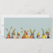 vogelverjaardagsgroet van de groepskaart kaart (Achterkant)