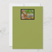 VOGELVERSCHRIKKER BIJ WITTE HOUTEN OMHEINING EN PO KAART (Achterkant)