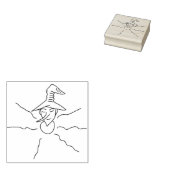 Vogelverschrikker buste illustratie kunststempel rubberstempel (Gestempeld)