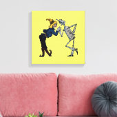 Vogelverschrikker en Blikken Man Ingepakt Canvas Afdruk (Insitu (Woonkamer))