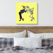 Vogelverschrikker en Blikken Man Ingepakt Canvas Afdruk (Insitu (Slaapkamer))