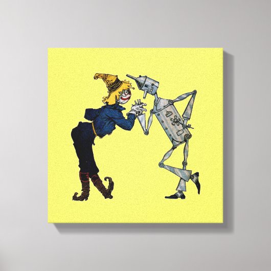 Vogelverschrikker en Blikken Man Ingepakt Canvas Afdruk (Voorkant)