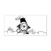 vogelverschrikker en hek illustratie art stempel (Afrduk)