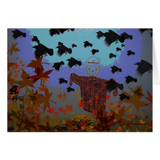 vogelverschrikker en kraaien (Voorkant Horizontaal)