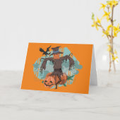 Vogelverschrikker en Vrienden Kaart (Gele Bloem)