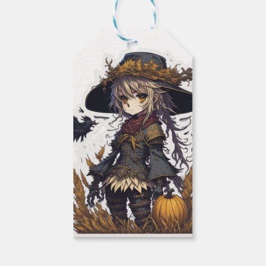 Vogelverschrikker Halloween  Cadeaulabel (Achterkant)