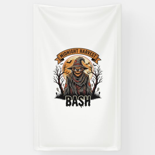 Vogelverschrikker Halloween Shirt Vintage Gravure  Spandoek (Verticaal)